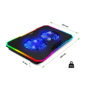 EVOLVEO CoolPro chladící podložka notebooku 2 ventilátory - obrázek 2