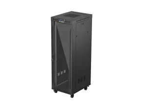 LANBERG 19" VOLNĚ STOJÍCÍ RACKOVÁ SKŘÍŇ 37U/600X800 (FLAT PACK) S PROSKLENÝMI DVEŘMI LCD ČERNÁ