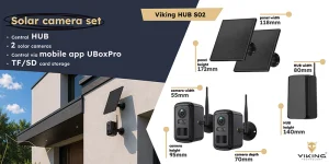 Viking solární kamery HUB S02 8000 mAh venkovní sada - obrázek 4
