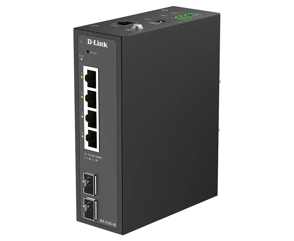 D-Link DIS-210G-06 průmyslový switch 6x Gigabit