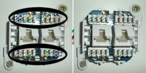 DATACOM UTP dvojzásuvka pod omítku 45 st.- Cat5e - obrázek 3