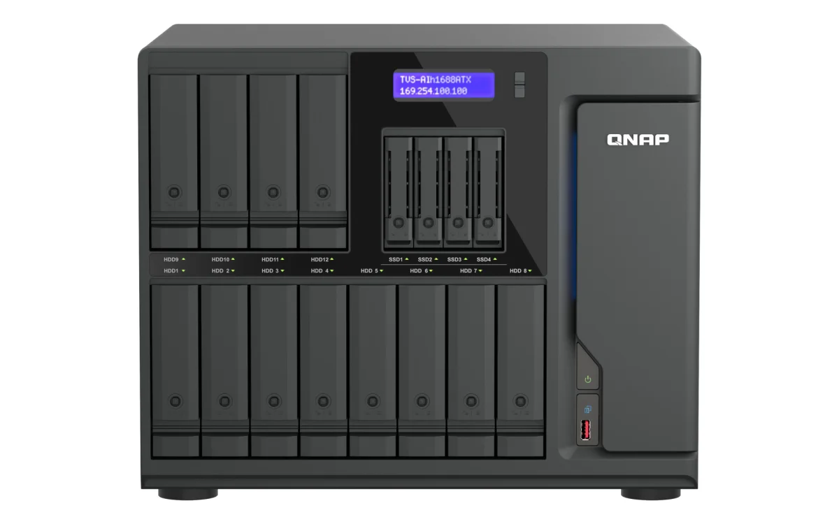 QNAP TVS-AIh1688ATX-U9 NAS 32GB DDR5, 16 slot, 10GbE
