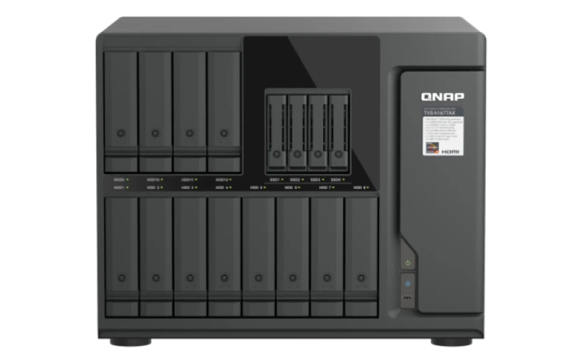 QNAP TVS-h1677AX-R5 NAS 16x SATA, 16GB RAM, 12GbE