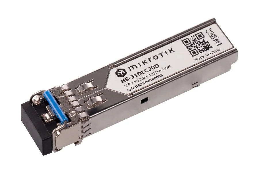 MikroTik HS-31DLC20D, SFP 1.25G/2.5G SM 20km 1310nm, Dual LC-connector