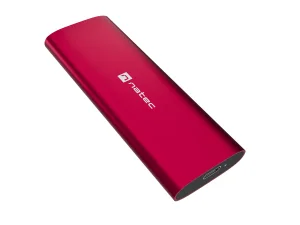 Externí box pro SSD Natec RHINO M.2 NVME LITE USB-C 3.2 GEN 2, hliníkové tělo, RUBY RED - obrázek 2
