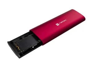 Externí box pro SSD Natec RHINO M.2 NVME LITE USB-C 3.2 GEN 2, hliníkové tělo, RUBY RED - obrázek 9
