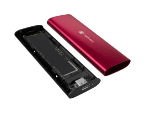 Externí box pro SSD Natec RHINO M.2 NVME LITE USB-C 3.2 GEN 2, hliníkové tělo, RUBY RED - obrázek 10
