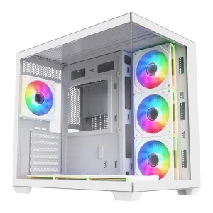 FSP M341-WA/Midi Tower/Transpar./Bílá