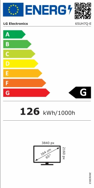 65" LG LED 65UH7 - UHD,700cd,IPS,24/7 - obrázek 2