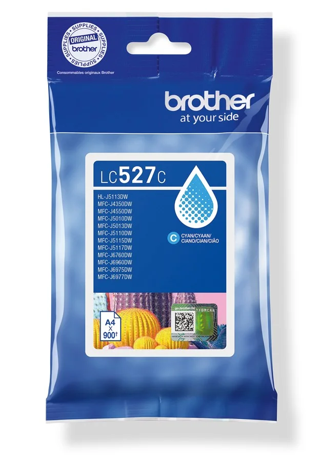 Inkoustová náplň Brother LC-527C azurová