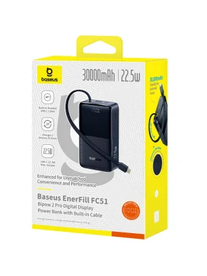Baseus EnerFill FC51 Bipow 2 Pro 22.5W Powerbanka 30000mAh Cosmic Black - obrázek 3