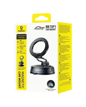 Baseus VC2 Flex Suction Cup Magnetický Držák do Auta Cosmic Black - obrázek 2