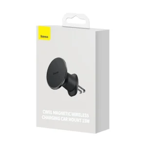 Baseus CW01 Magnetický Držák do Auta s Bezdrátovým nabíjením 15W Cluster Black - obrázek 2