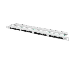 PATCH PANEL 48 PORTŮ 1U 19" CAT.5E UTP ŠEDÝ LANBERG