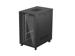 19" VOLNĚ STOJÍCÍ RACKOVÁ SKŘÍŇ 27U/800X1200 (FLAT PACK) S PROSKLENÝMI DVEŘMI LCD ČERNÁ LANBERG