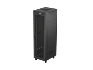 19" VOLNĚ STOJÍCÍ RACKOVÁ SKŘÍŇ 42U/600X800 (FLAT PACK) SE SÍŤOVÝMI DVEŘMI LCD ČERNÁ LANBERG V2