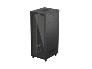 19" VOLNĚ STOJÍCÍ RACKOVÁ SKŘÍŇ 42U/800X1000 (FLAT PACK) S PROSKLENÝMI DVEŘMI LCD ČERNÁ LANBERG V2