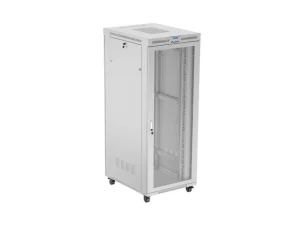 19" VOLNĚ STOJÍCÍ RACKOVÁ SKŘÍŇ 42U 800X1000 ŠEDÁ LCD S PERFOROVANÝMI DVEŘMI LANBERG (PLOCHÉ BALENÍ)