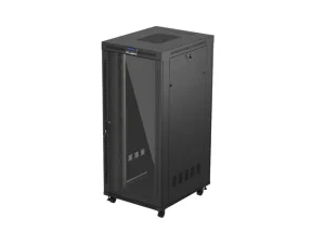 19" VOLNĚ STOJÍCÍ RACKOVÁ SKŘÍŇ 37U/800X1000 (FLAT PACK) S PROSKLENÝMI DVEŘMI LCD ČERNÁ LANBERG V2