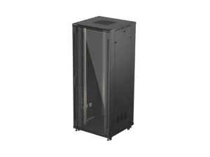 19" VOLNĚ STOJÍCÍ RACKOVÁ SKŘÍŇ 42U 800X800 ČERNÉ SKLENĚNÉ DVEŘE LANBERG (PLOCHÉ BALENÍ)