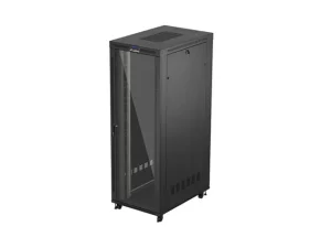 19" VOLNĚ STOJÍCÍ RACKOVÁ SKŘÍŇ 47U 800X1200 ČERNÉ SKLENĚNÉ DVEŘE LCD LANBERG (FLAT PACK) V2
