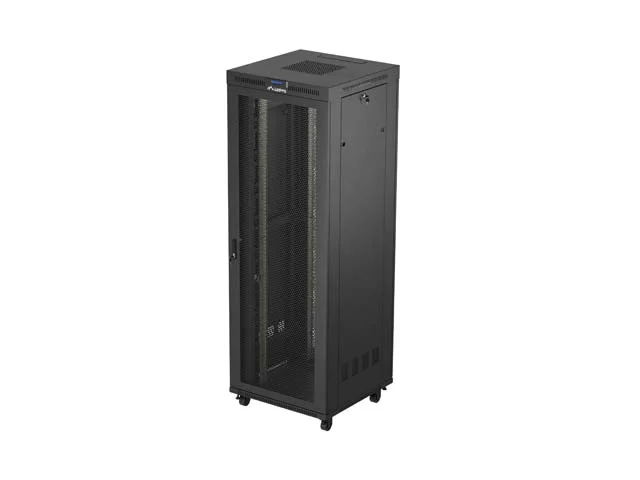 19" VOLNĚ STOJÍCÍ RACKOVÁ SKŘÍŇ 47U 800X800 ČERNÁ LCD PERFOROVANÁ DVÍŘKA LANBERG (PLOCHÉ BALENÍ)