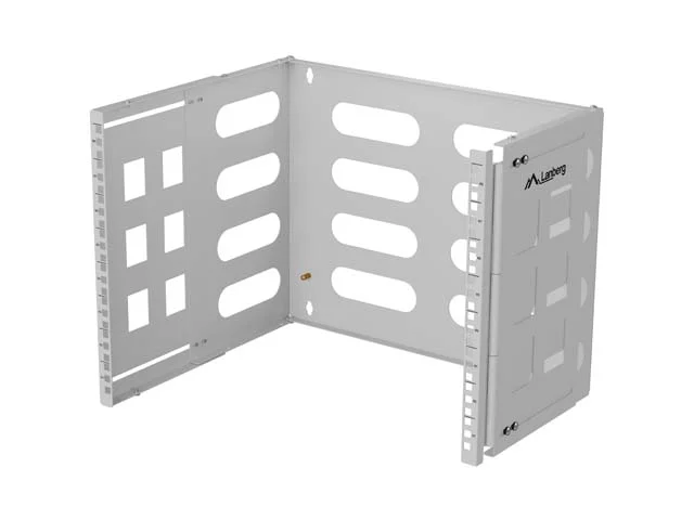 SKLÁDACÍ DRŽÁK PRO MONTÁŽ NA STĚNU 19" 8U 497X400/240 ŠEDÝ LANBERG