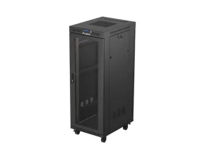 19" VOLNĚ STOJÍCÍ RACKOVÁ SKŘÍŇ 32U 600X800 ČERNÁ LCD PERFOROVANÁ DVÍŘKA LANBERG (PLOCHÉ BALENÍ)