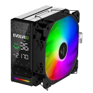 EVOLVEO QuietCool7, CPU chladič s digitálním displejem, 6x heatpipe, černý - obrázek 13