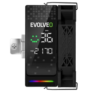 EVOLVEO QuietCool7, CPU chladič s digitálním displejem, 6x heatpipe, černý - obrázek 10