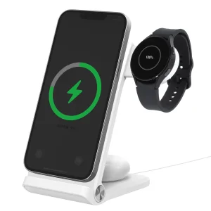Nillkin PowerTrio 3v1 Bezdrátová Nabíječka MagSafe pro Samsung Watch White - obrázek 3