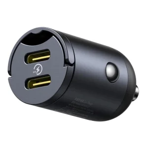 Baseus Tiny Star Mini Nabíječka do Auta USB-C/USB-C 30W Cosmic Black - obrázek 3