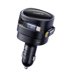 Baseus Enjoyment Max Nabíječka do Auta USB-C/USB-C 60W Cosmic Black - obrázek 4