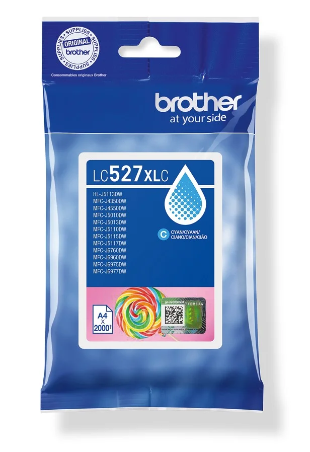 Inkoustová náplň Brother LC-527XLC azurová