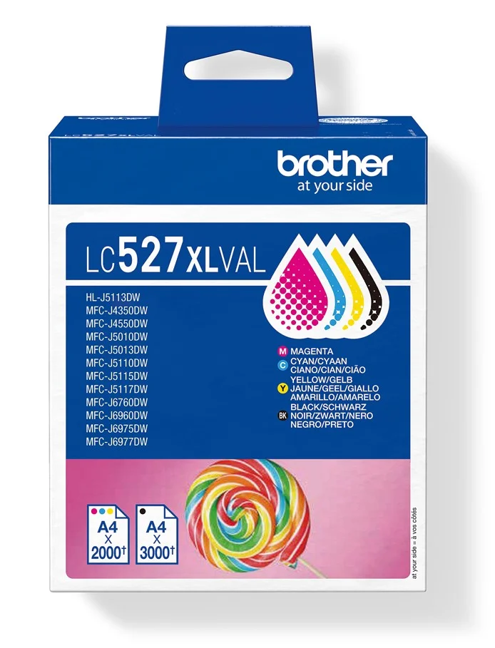 Inkoustová náplň Brother LC-527XLVAL multipack