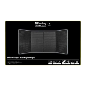 Sandberg Solar Charger 60W Lightweight, skládací solární nabíječka, černá - obrázek 4