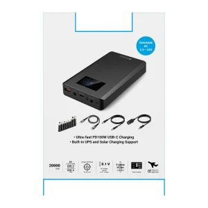 Sandberg Laptop Powerbanka 20000mAh PD100W, černá - obrázek 7