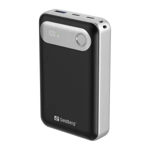 Sandberg Travel Powerbank 20000 mAh PD35W, kompaktní powerbanka s USB-C PD, černá - obrázek 2