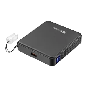 Sandberg Nano Powerbank 5000 mAh PD20W, kompaktní powerbanka s USB-C kabelem, černá - obrázek 3