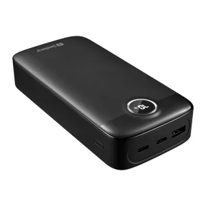 Sandberg SemiSolidState Powerbank 20000 mAh PD20W, kompaktní powerbanka, černá - obrázek 3