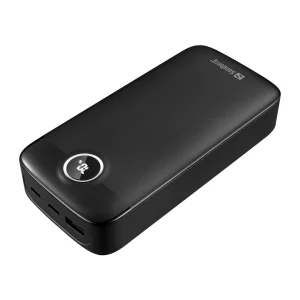 Sandberg SemiSolidState Powerbank 20000 mAh PD20W, kompaktní powerbanka, černá