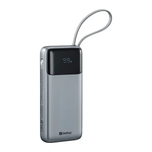Sandberg All-in1 Powerbank 20000 mAh PD 67W, powerbanka s integrovaným USB-C kabelem, černá - obrázek 4