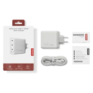 Lenovo USB-C nabíječ GaN 100W, více portů - obrázek 9