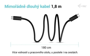 i-tec USB-C PD Charging Cable 1.8m - obrázek 2