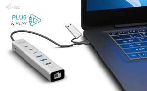 i-tec USB-C/USB-A Metal HUB 6 port (3x USB-C, 3x USB-A), LAN, Power Delivery 85W - obrázek 7