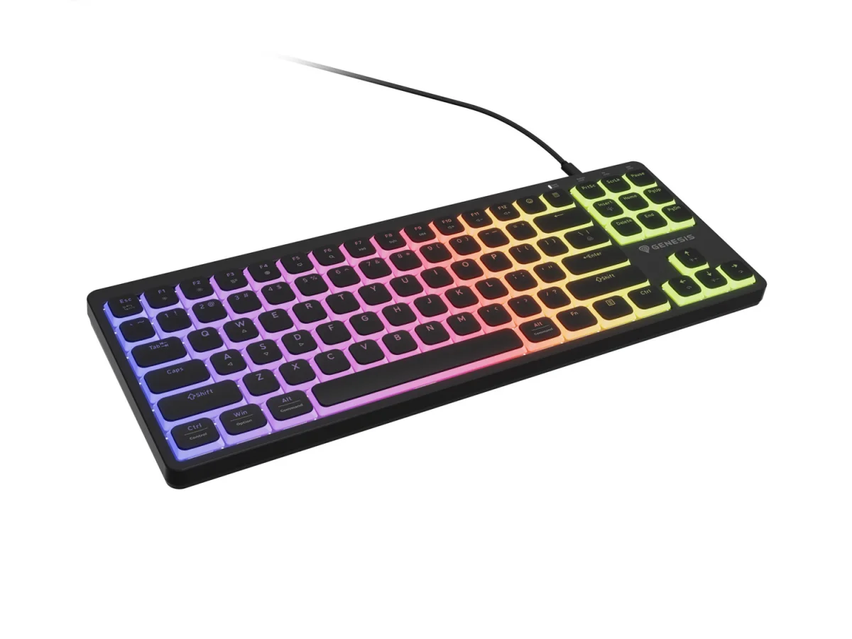 Mechanická herní klávesnice Genesis THOR 430 TKL/Drátové USB-A/US/Černá