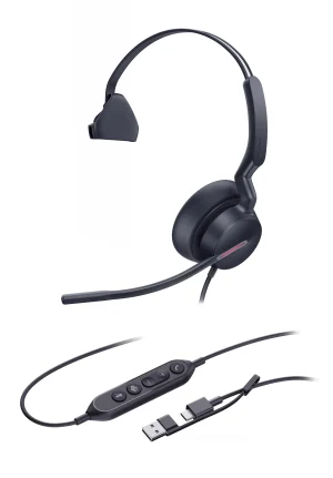 Yealink UH46 Mono USB-C/A, náhlavní souprava - obrázek 2
