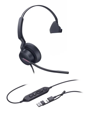 Yealink UH46 Mono USB-C/A, náhlavní souprava - obrázek 3