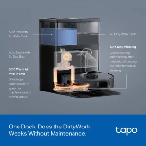 Tapo RV50 Omni robotický vysavač a mop s dokovací stanicí - obrázek 2