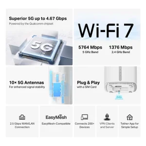 TP-Link Archer NB450 BE7200 5G WFi7 router - obrázek 8